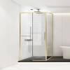 Душевой уголок Vincea Slim Soft VSR-1SS1012CLG профиль брашированное золото, стекло прозрачное, 120x100x200