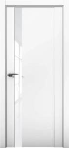 Межкомнатная дверь остекленная Brandoors Prime 07 Полотно Аляска, Стекло Белый лакобель 2000х600