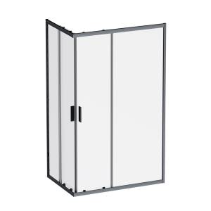 Душевой уголок Am.Pm Gem W90G-403-120280-BT профиль черный, стекло прозрачное, 120x80