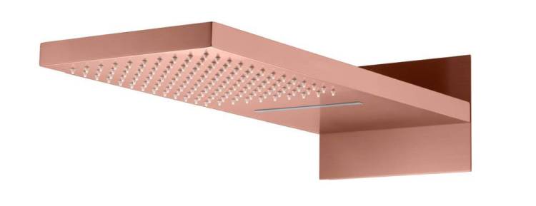 Верхний душ Boheme Fusion 419-2-CB с каскадом, Copper Brushed