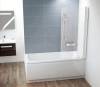 Шторка на ванну Ravak CVS1-80 R Transparent, профиль белый фото 2