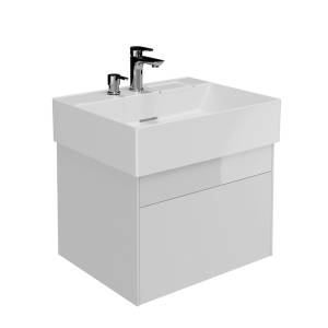 Тумба с раковиной Kerama Marazzi Logica белый, тумба LOG.60.2\WHT + раковина LO.wb.60.2