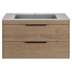 Тумба с раковиной Vincea Chiara 2D VMC-2C2800NO Бежевый, серая раковина