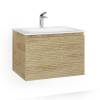 Тумба под раковину Laparet Intero подвесная бук светлый 46x70