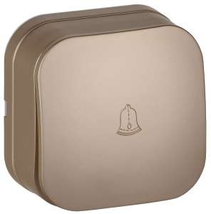 Выключатель 1-клавишный IEK Glory EVH14-K37M-10 шампань матовый