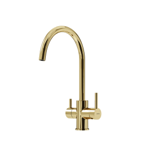 Смеситель для кухни Sancos Taper SC4012ZG с возможностью подключения фильтра для воды, полированное золото