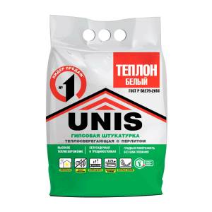 Штукатурка гипсовая Unis Теплон белый 5 кг