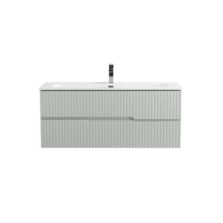 Тумба с раковиной Cezares Duet-N 120 зеленый жемчужный, раковина CZR-8073-120