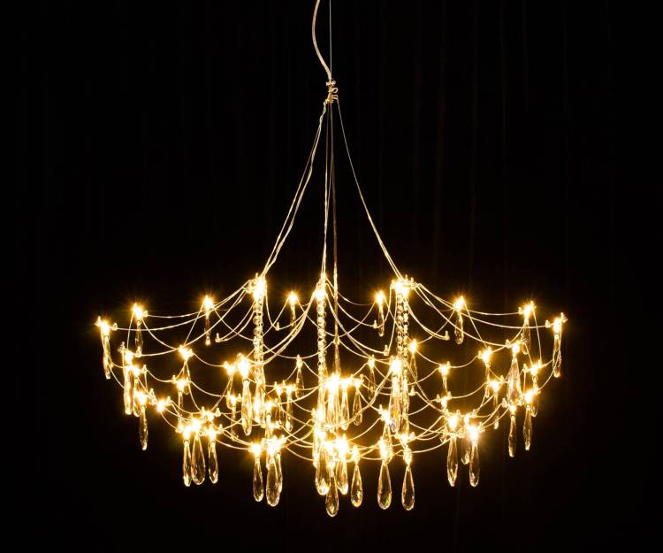 Большая подвесная люстра хрустальная светодиодная Kink Light Галанта 07883-83,33(21)