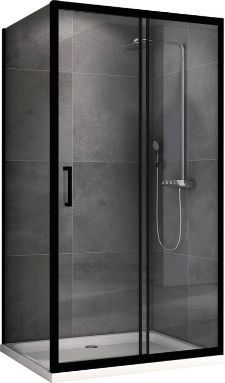 Душевой уголок Abber Schwarzer Diamant AG30120B-S60B 60x195x120, профиль Черный