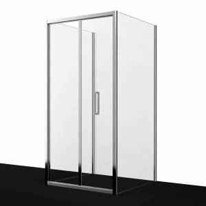 Душевой уголок Wasserkraft Weser (Везер) 78F42 профиль хром, стекло прозрачное, 110x100x210