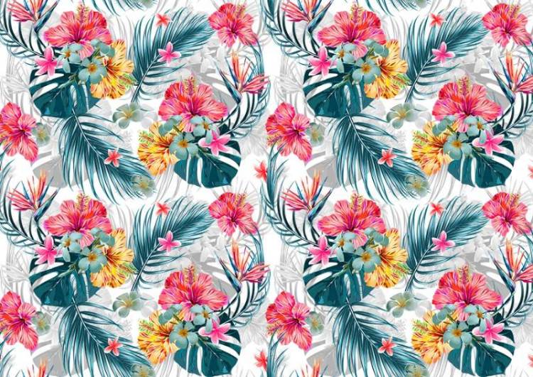 3D Фотообои Artegrafico «Тропические цветы» TR-010 акварель