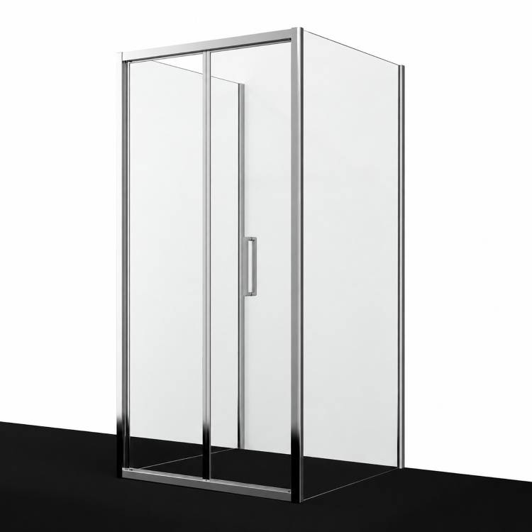 Душевой уголок Wasserkraft Weser (Везер) 78F42 профиль хром, стекло прозрачное, 110x100x210