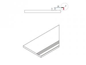 Бортик Italon Манетик X2 620090000208 Уайт Правый Грип 30x60