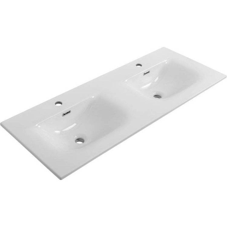 Раковина BelBagno BB-8099-120-2 120 см, белая глянцевая