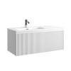 Тумба с раковиной Sancos Snob R 1.0 левая, Bianco, 100x42.6