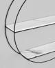 Полка навесная Stool Group Luna FDC9685 bl w/m черная, белый мрамор 50x10x50 фото 4