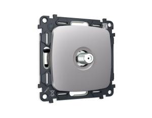 Комплект механизма TV розетки SAT Ambrella Volt MO MO513050 сталь матовый