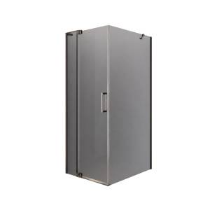 Душевой уголок Cezares SLIDER-AH-1-90-80/90-GRIGIO-GM профиль оружейная сталь, стекло серый, 80x90x195