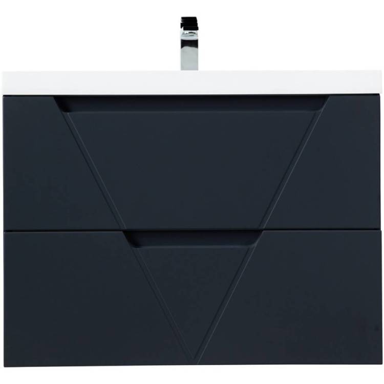 Тумба с раковиной Belbagno Vittoria VITTORIA-900-2C-SO-GO-P 90x45x57 Grigio Opaco подвесная с двумя выкатными ящиками