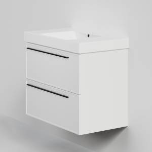 Тумба с раковиной La Fenice Elba Twin Bianco NFNC-01-ELB-B-80-2-3-80 белая матовая, 80 см