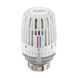 Термостатическая головка Elsen M30x1,5, белый, диапазон регулирования 6-28 C