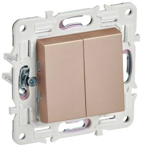 Выключатель 2-клавишный IEK Skandy SK-V20-0-10-K98 песочный
