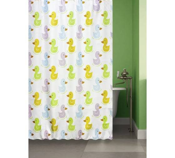 Штора для ванной Bath Plus 2100S/16 180x180, белый, желтый
