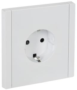 Розетка 1-местная с заземлением и шторками IEK Forte&Piano FP-R14-16-K01 белый