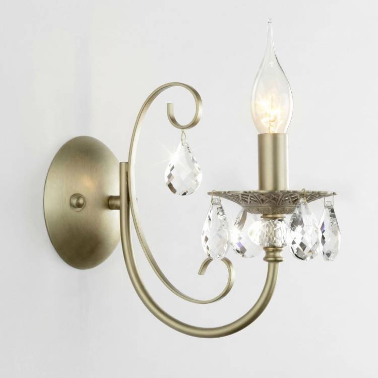 Бра Eurosvet Alda 3305/1 латунь/прозрачный хрусталь Strotskis