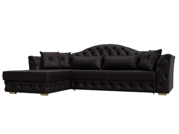 Диван угловой Лига Диванов Артис 128030L Коричневый