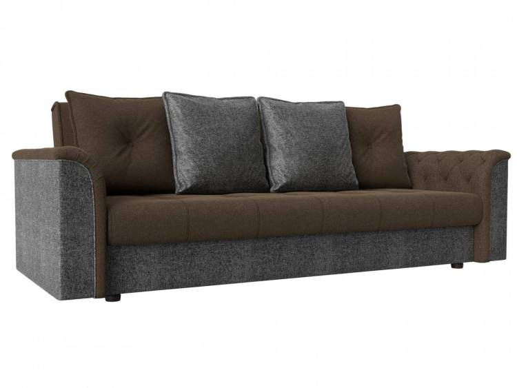 Диван Книжка Лига Диванов Сиеста 113154 Коричневый\Серый