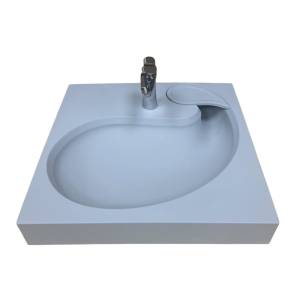 Раковина Stella Polar Шебби SP-00001522 на стиральную машину, серая матовая, 60x60