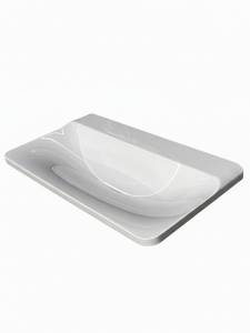 Раковина Uperwood Ocean  ROcean80wg0 белая глянцевая, 80x45