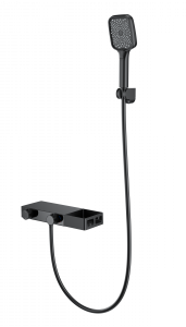 Смеситель для ванны Wonzon & Woghand WW-B2551-MB с душем и термостатом, черный матовый