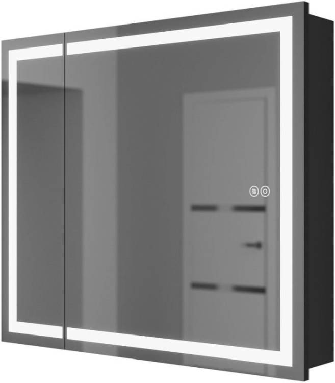 Зеркало-шкаф Uperwood Tanos ZTanos80b с подсветкой, 80x70 см