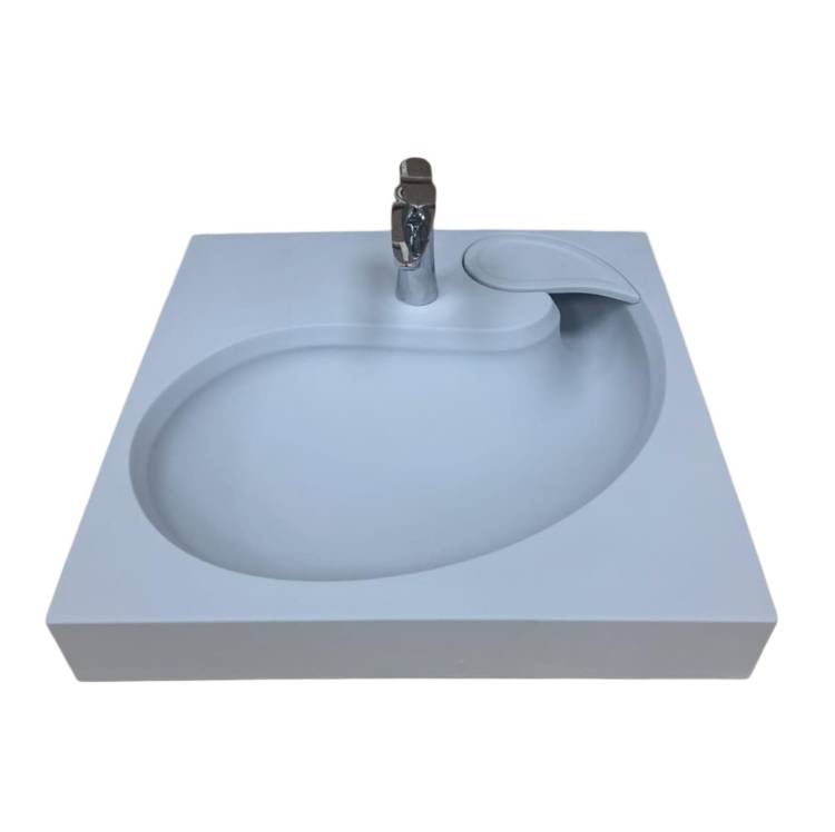 Раковина Stella Polar Шебби SP-00001522 на стиральную машину, серая матовая, 60x60