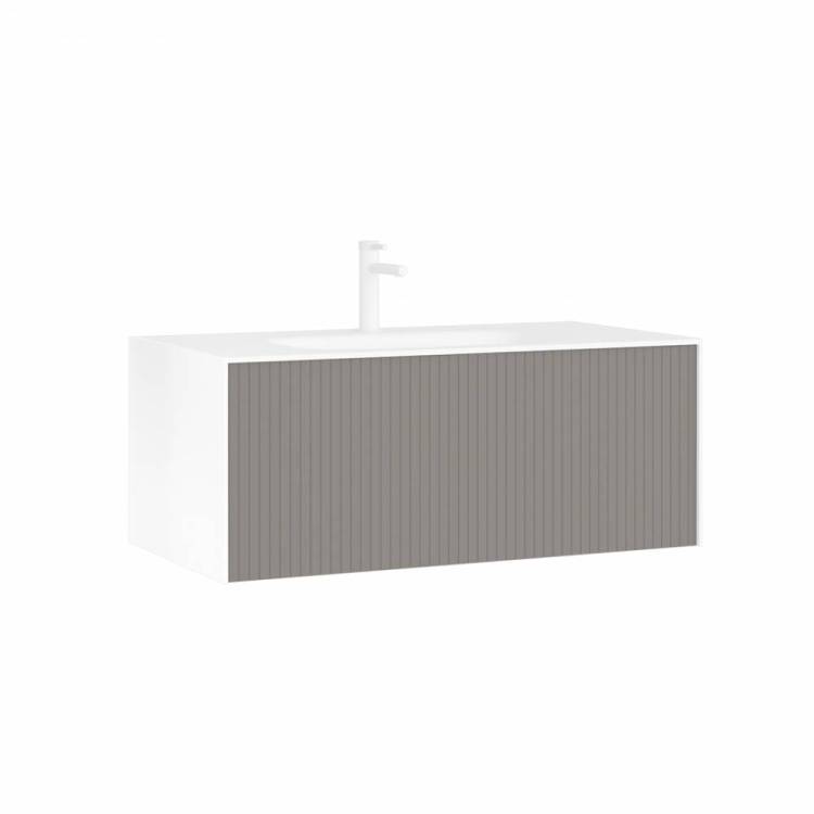 Тумба с раковиной Orka Cube 3000378 100 подвесная, бежевый матовый