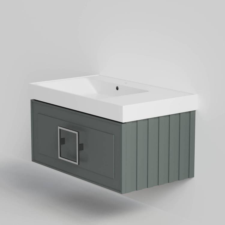Тумба под раковину La Fenice Cubo Grigio 80 серо-зеленый матовый