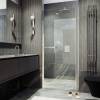 Душевая дверь в нишу MaybahGlass MGD-448-5 профиль хром матовый, стекло бесцветное, 90x198 фото 2