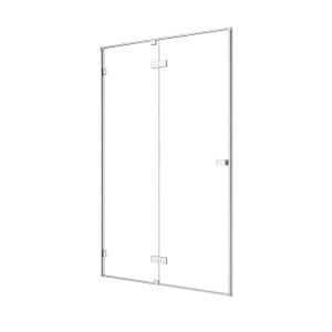 Душевая дверь в нишу AQUAme AQM7408-12 профиль хром, стекло прозрачное, 120x200