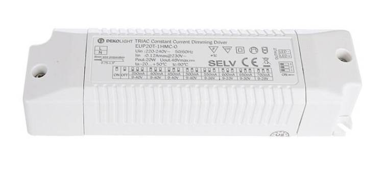 Драйвер Deko-Light Triac Multi CC EUP20T-1HMC-0 9-40V 20W IP20 0,35-0,7A 862141