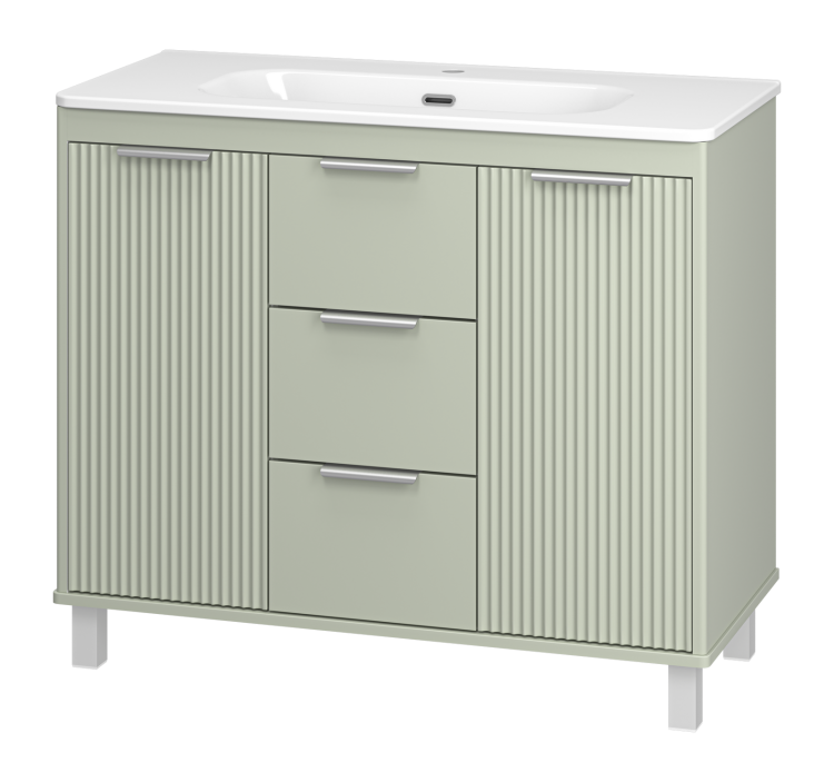 Тумба с раковиной Brevita Рисака УТ000026422 Фисташковая, 100 см