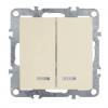 Выключатель 2-клавишный Stekker Эрна 39321