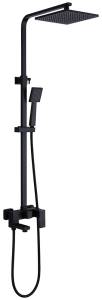 Душевая стойка Abber Daheim AF8216BL с изливом, черный матовый