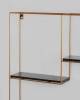 Полка навесная Stool Group Square FDC9684 g bl/m золотая, черный мрамор 50x10x50 фото 3