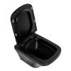 Унитаз подвесной BelBagno Sela BB3201CHR-MB/BB3201SC-MB безободковый, сиденье микролфит фото 3