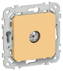 ТВ-розетка проходная тип M IEK Flite FI-A13-P-K90 золотарник