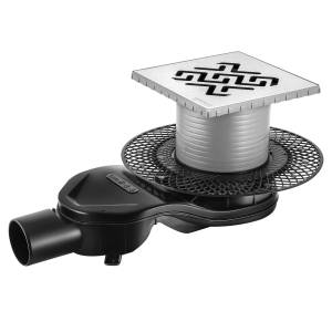 Душевой трап Berges Wasserhaus Platz Antik 91161 150х150, хром глянец