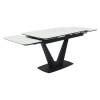 Стол Bradex Home Vito RF 0420 керамогранит белый мрамор, черный 120(184)x80x75 фото 3